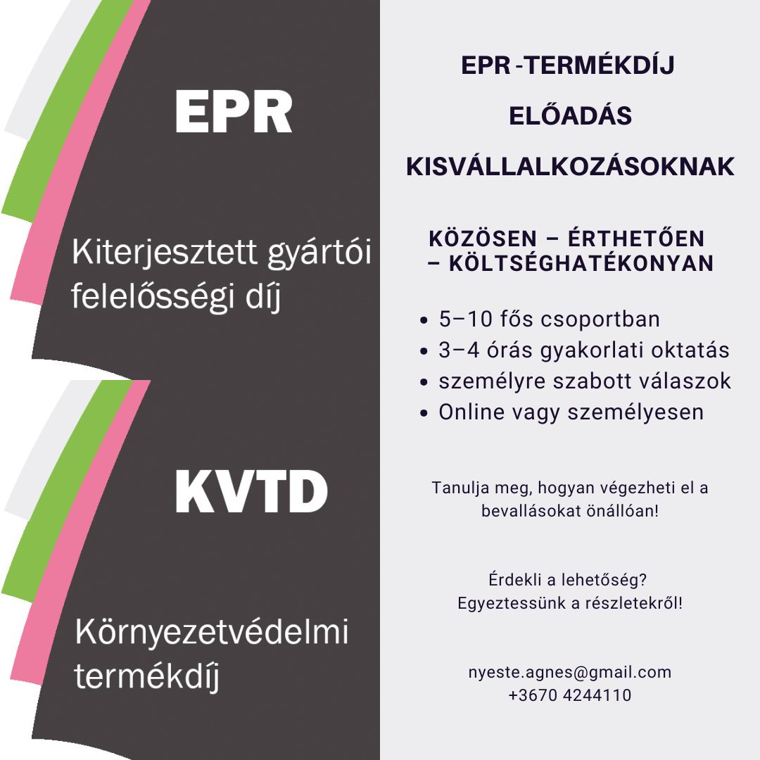 EPR és termékdíj előadás kisvállalkozásoknak